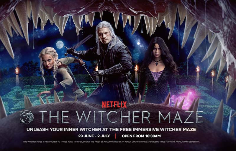 The Witcher Maze Netflix promo banner