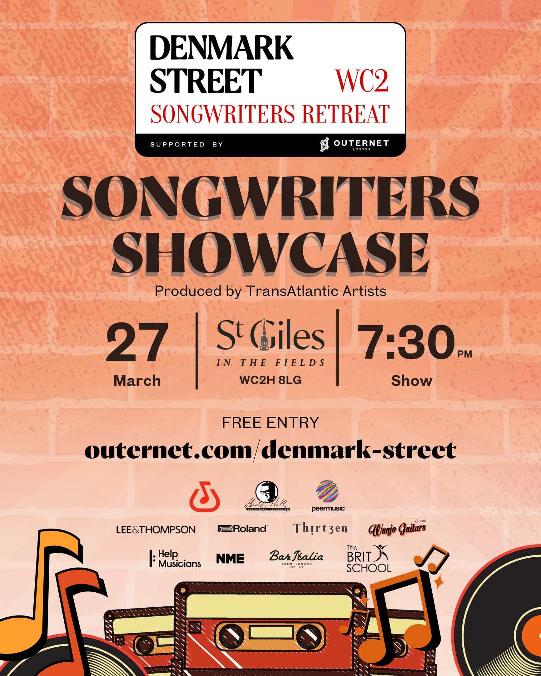 Denmark Street Songwriters poster